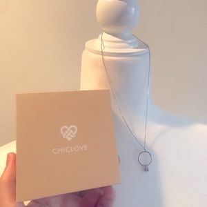 Silver 2 Heart Charm Necklace